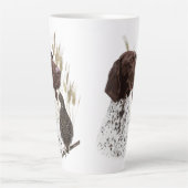 Briefkaart Koffie van het Duitse Shorthaired Point Latte Mok (Voorkant)