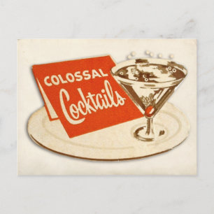 Briefkaart - kolossale cocktails