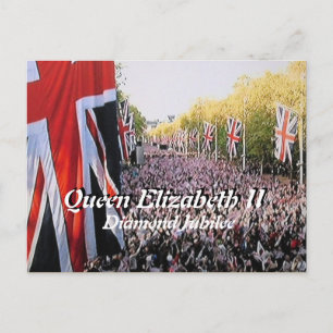 Briefkaart koningin Elizabeth Diamond Jubilee