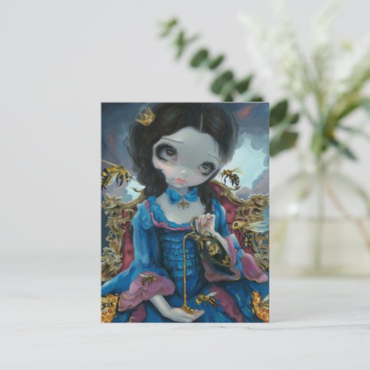 briefkaart "koningin van bijen" (Staand voorkant)