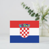 Briefkaart Kroatië-vlag (Staand voorkant)