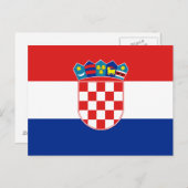 Briefkaart Kroatië-vlag (Voorkant / Achterkant)