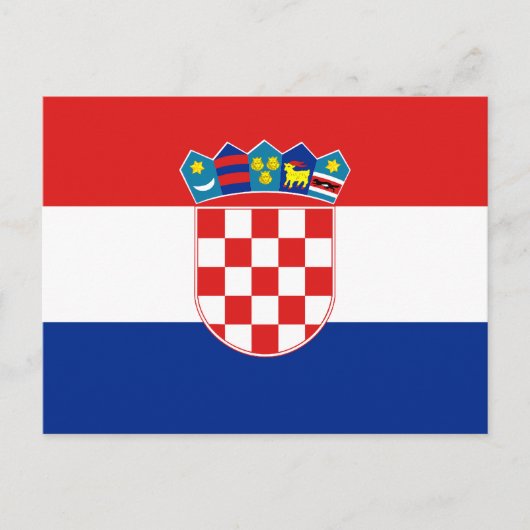 Briefkaart Kroatië-vlag (Voorkant)