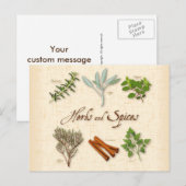 Briefkaart kruiden en specerijen (Voorkant / Achterkant)