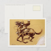 Briefkaart kunst met frederic Remington-schilderij (Voorkant / Achterkant)
