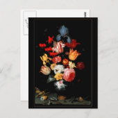 Briefkaart  Kunst Stilleven Bloemen Bugs Shell (Voorkant / Achterkant)