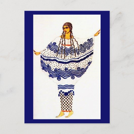 Briefkaart-kunst van Mode-Bakst 15 Briefkaart (Voorkant)