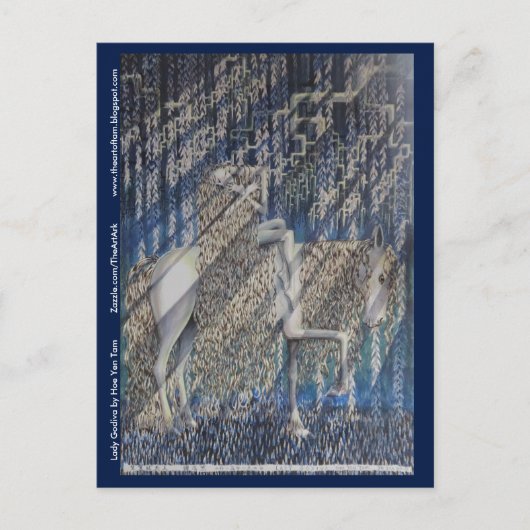 Briefkaart - Lady Godiva (Voorkant)