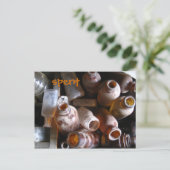 Briefkaart lege flessen (Staand voorkant)