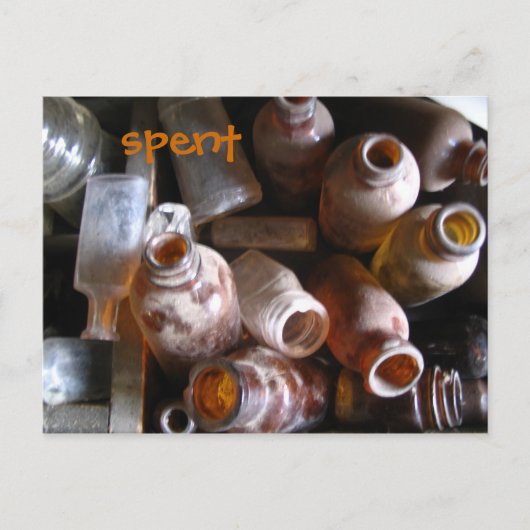 Briefkaart lege flessen (Voorkant)