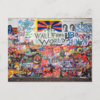Briefkaart Lennon Wall (Praag, Tsjechië)