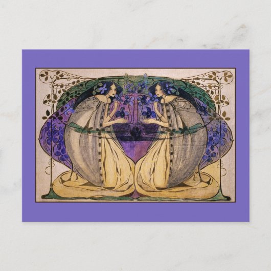 Briefkaart: Lente door Frances Macdonald Briefkaart (Voorkant)