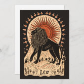 Briefkaart - Leo Celestial Zodiac Art (Voorkant / Achterkant)
