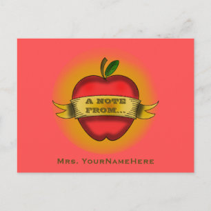 Briefkaart leraar -  Apple-Tattoo