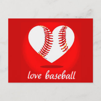 briefkaart, liefde, honkbal briefkaart
