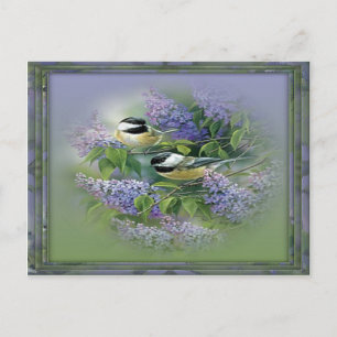 Briefkaart Lilacs & Birds