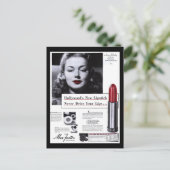 Briefkaart- lipstick Advertisatie Briefkaart (Staand voorkant)