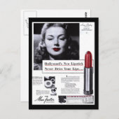 Briefkaart- lipstick Advertisatie Briefkaart (Voorkant / Achterkant)