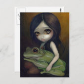 briefkaart "Little Frog Girl" (Voorkant / Achterkant)