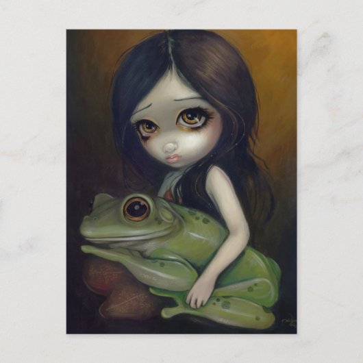 briefkaart "Little Frog Girl" (Voorkant)