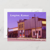 Briefkaart:  Longton, Kansas Briefkaart (Voorkant / Achterkant)