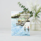 briefkaart "Looe Harbour" (Staand voorkant)