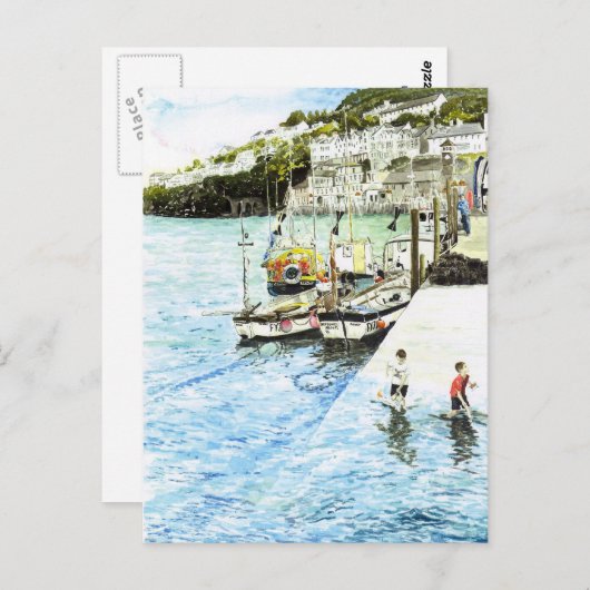 briefkaart "Looe Harbour" (Voorkant / Achterkant)