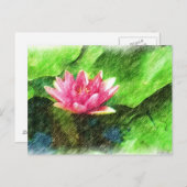 Briefkaart Lotus Flower (Voorkant / Achterkant)