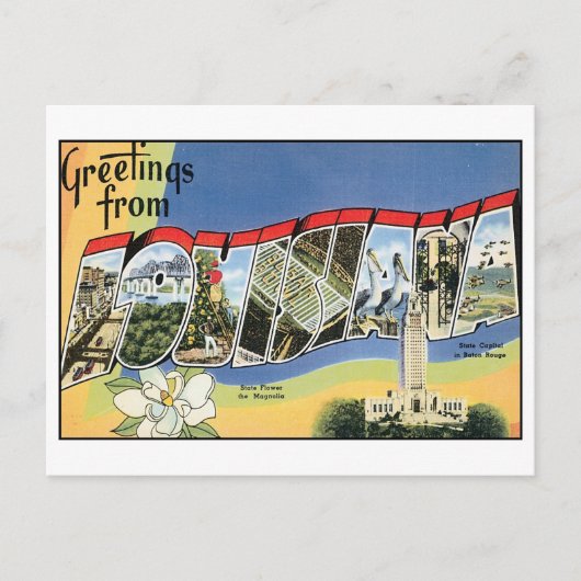  Briefkaart Louisiana (Voorkant)
