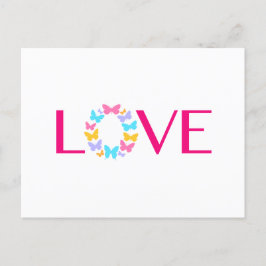 Briefkaart Love and Butterflies