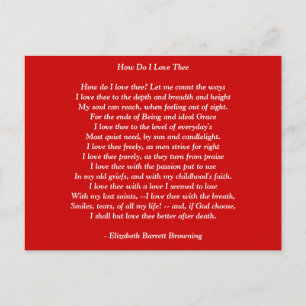 Briefkaart-Love Art-Love Poem 14 Briefkaart
