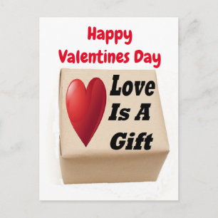 Briefkaart Love is een cadeau