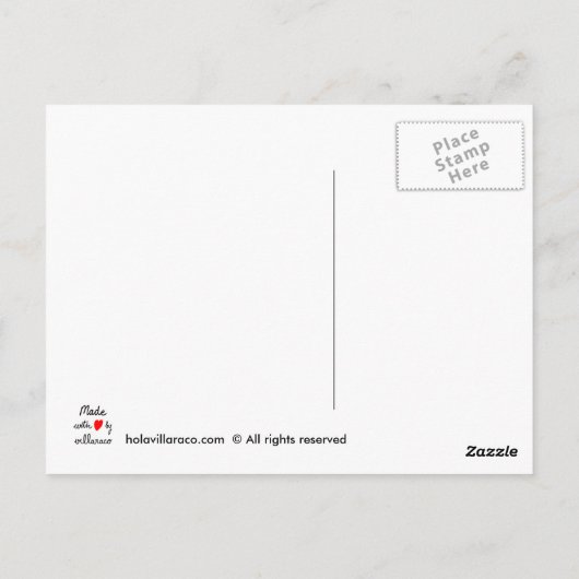 briefkaart "Love Shower" (Achterkant)