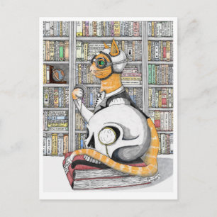 Briefkaart: Luchtvaart voor katten Briefkaart