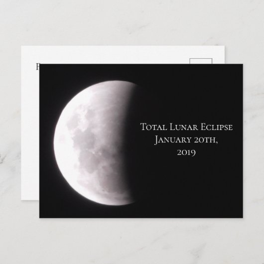 Briefkaart Lunar Eclipse Keepomwille (Voorkant / Achterkant)