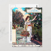 Briefkaart: maand juni - juni briefkaart (Voorkant / Achterkant)