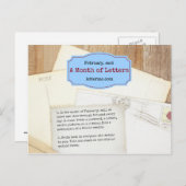 Briefkaart maand letters (Voorkant / Achterkant)