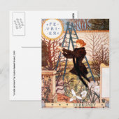 Briefkaart: Maand van februari - Février Briefkaart (Voorkant / Achterkant)