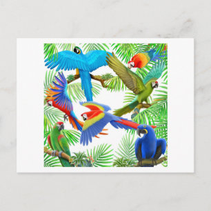Briefkaart Macaw Oerwoud