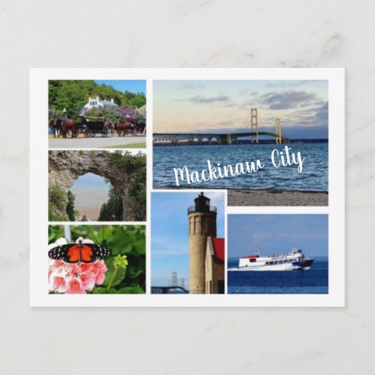 Briefkaart Mackinaw City (Voorkant)