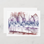 Briefkaart: Mad Hatter Tea Party Briefkaart (Voorkant / Achterkant)