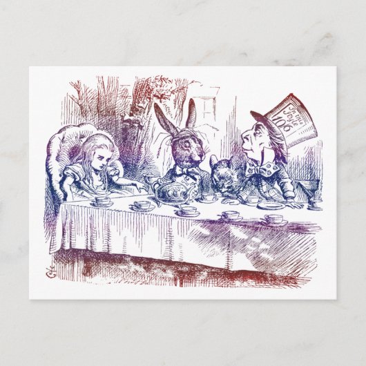Briefkaart: Mad Hatter Tea Party Briefkaart (Voorkant)