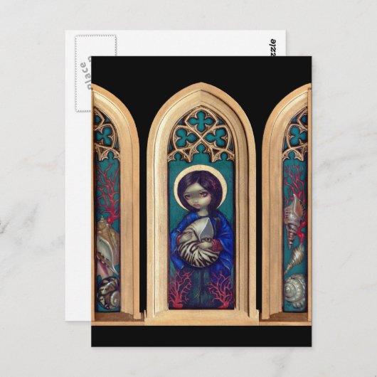 briefkaart "Madonna of the Shells" (Voorkant / Achterkant)