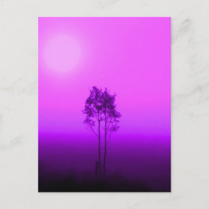 Briefkaart Magenta Trees