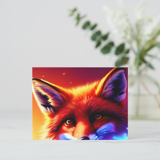 Briefkaart Magic Fox Dreams (Staand voorkant)