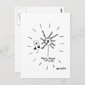briefkaart "Magic Wand of Life" (Voorkant / Achterkant)