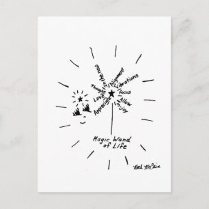 briefkaart "Magic Wand of Life"