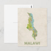 Briefkaart Malawi-kaart (Voorkant / Achterkant)