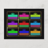 Briefkaart Malawi Multihue Flags (Voorkant)