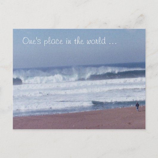 Briefkaart - Man en golven (Voorkant)